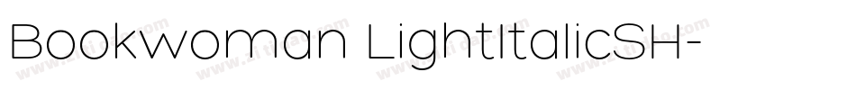 Bookwoman LightItalicSH字体转换